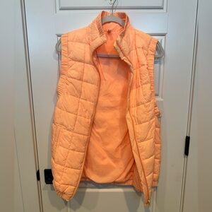 Free people FP movement oversized puffer vest. Bright orange XS